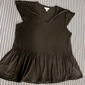 2pc🖤💚 Time & Tru women Peplum Hem T-shirt